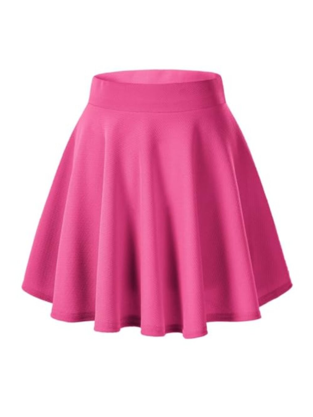 Stretchy Flared Mini Skater Skirt High Rise A-Line Casual